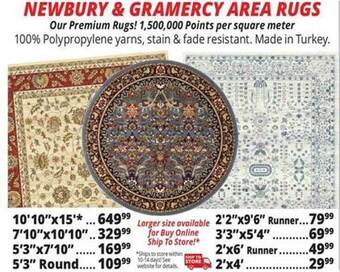 Ocean State Job Lot Newbury & gramercy area rugs offer