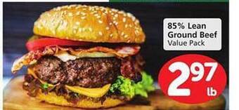 Safeway 85% lean ground beef offer