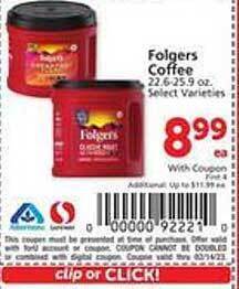 Safeway Folgers coffee offer
