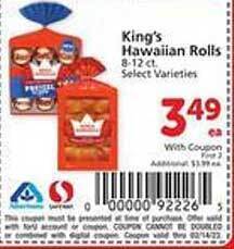Safeway King's hawaiian rolls offer
