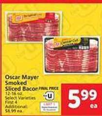 Safeway Oscar mayer smoked sliced bacon offer