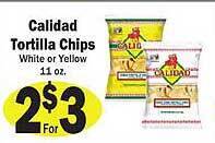 Calidad tortilla chips