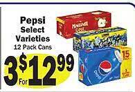 Sellers Bros Pepsi select varieties offer