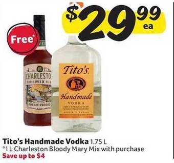 Winn Dixie Tito's handmade vodka offer