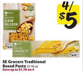Winn Dixie Se grocers traditional boxed pasta offer