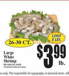 Baja Ranch Large white shrimp offer