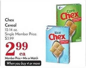 Pavilions Chex cereal offer