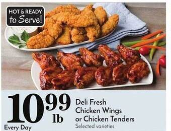Pavilions Deli fresh chicken wings or chicken tenders offer