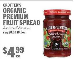New Seasons Market Crofter's organic premium fruit spread offer