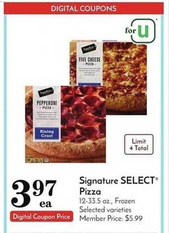 Pavilions Signature select pizza offer
