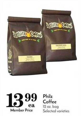 Pavilions Philz coffee offer