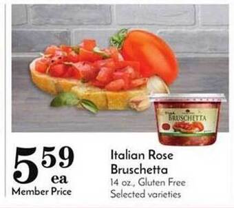 Pavilions Italian rose bruschetta offer