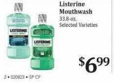 Rosauers Listerine mouthwash offer