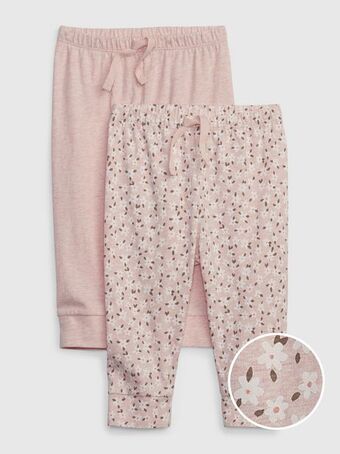 Baby 100% organic cotton pull-on pants (2-pack)