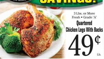 Morton Williams Quartered chicken legs with backs offer