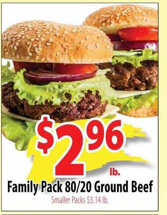 Wholesale Food Outlet Family pack 80-20 ground beef offer