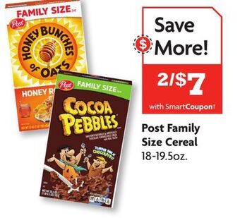 Family Dollar Post family size cereal offer