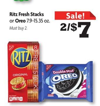 Family Dollar Ritz fresh stacks or oreo offer