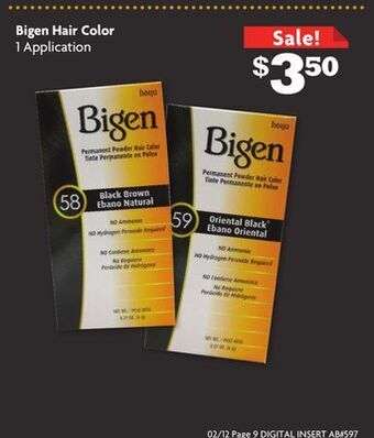 Family Dollar Bigen hair color offer