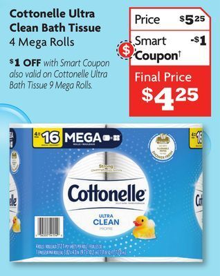 Family Dollar Cottonelle ultra clean bath tissue offer