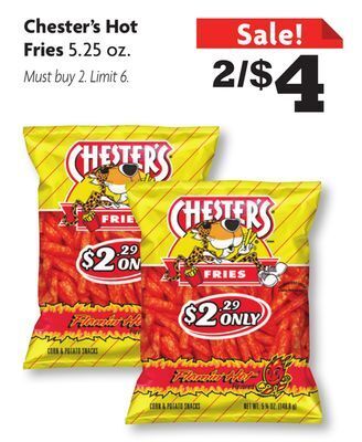 Family Dollar Chester's hot fries offer