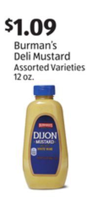 Aldi Burman's deli mustard offer