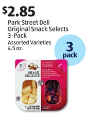 Aldi Park street deli original snack selects 3-pack offer