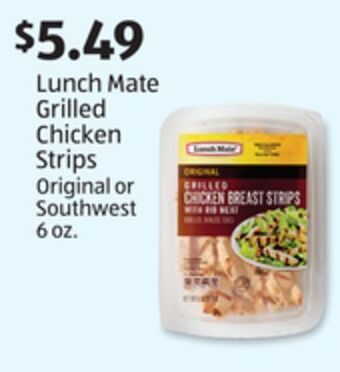 Aldi Lunch mate grilled chicken strips offer