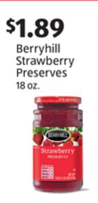 Aldi Berryhill strawberry preserves offer