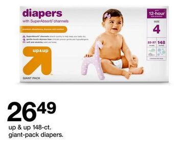 Target Up & up 148-ct. giant-pack diapers offer