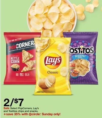 Target Select popcorners, lay's and tostitos chips and snacks offer