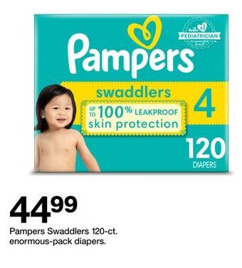 Target Pampers swaddlers 120-ct. enormous-pack diapers offer