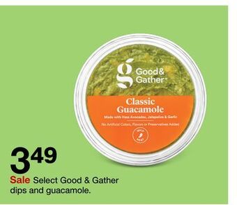 Target Select good & gather dips guacamole offer