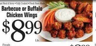 Morton Williams Barbecue or buffalo chicken wings offer