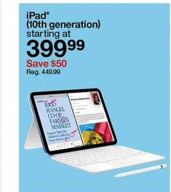 Target Ipad 10th generation offer