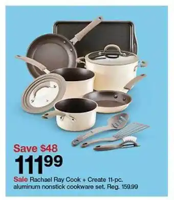 Target Rachael ray cook + create 11-pc. aluminum nonstick cookeware set offer