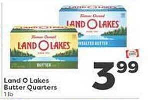 Weis Markets Land o lakes butter quarters offer