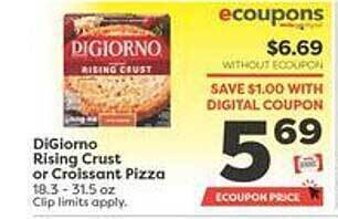 Weis Markets Digiorno rising crust or croissant pizza offer