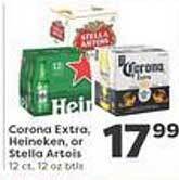 Weis Markets Corona extra, heineken, or stella artois offer