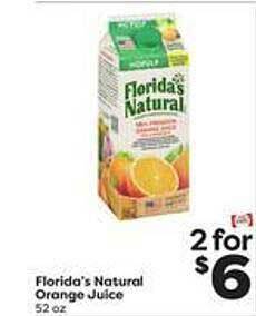 Weis Markets Florida's natural orange juice offer