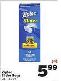 Weis Markets Ziploc slider bags offer