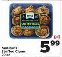 Weis Markets Matlaw's stuffed clams offer