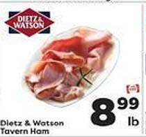 Weis Markets Dietz & watson tavern ham offer
