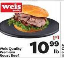 Weis Markets Weis quality premium roast beef offer