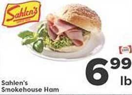 Weis Markets Sahlen's smokehouse ham offer