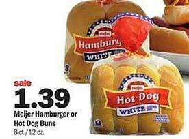 Meijer Meijer hamburger or hot dog buns offer