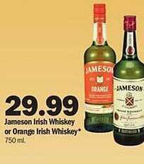Meijer Jameson irish whiskey or orange irish whiskey offer