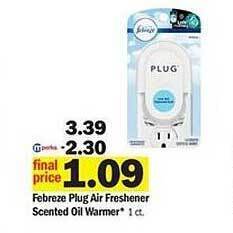 Meijer Febreze plug air freshener scented oil warmer offer