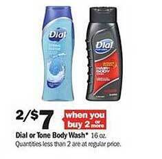 Meijer Dial or tone body wash offer