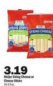 Meijer Meijer string cheese or cheese sticks offer